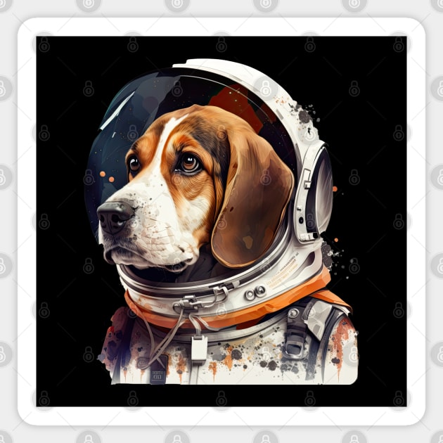 Astronaut Beagle Sticker by JayD World